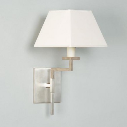 Tapered Square Lampshade 7 inch on a Devon Swing Arm Wall Light (sold separately)