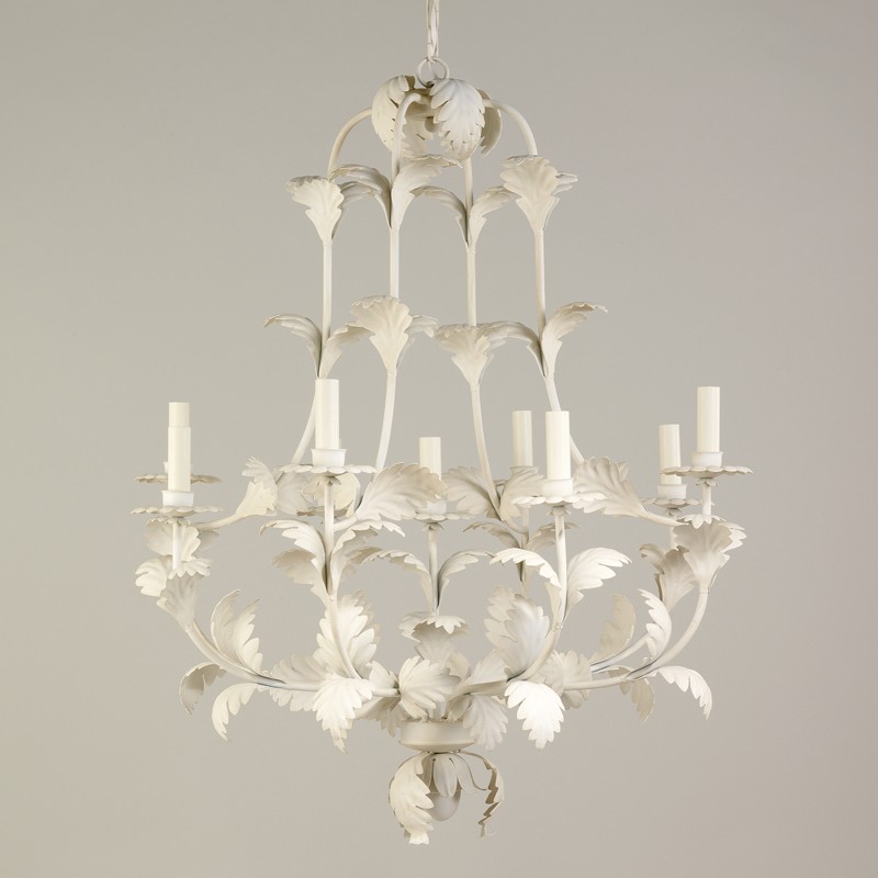 Compiegne Leaf Chandelier Small, Small White Chandelier Uk