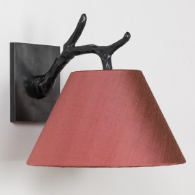 Bronze.  Shown with 9” Empire Insence Silk Lampshade Lampshade  sold separately.