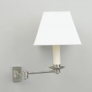 Nickel. Shown with 7” Empire White Card Lampshade.   Lampshade  sold separately.