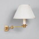 Brass.  Shown with 7” Empire Cream Knife Pleated Silk Shade.   Lampshade  sold separately.