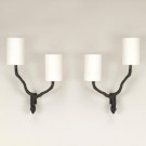 Twig Wall Light, Standard, Bronze.  Shown with 4" long Half White Card Lampshade, sold separately.