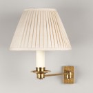 Brass. Shown with 7" Empire Gardenia Knife Pleated Linen Shade.  Lampshade sold separately.