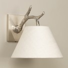 Nickel.  Shown with 9” Empire Cream Silk Lampshade.  Lampshade  sold separately.