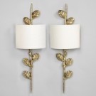 Crescent (Straight Bar) 9 inch lampshade on Leaf Wall Light (sold separately)