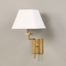 Brass.  Shown with 7" Tapered Square in Lily Card Lampshade.  Lampshade sold separately.