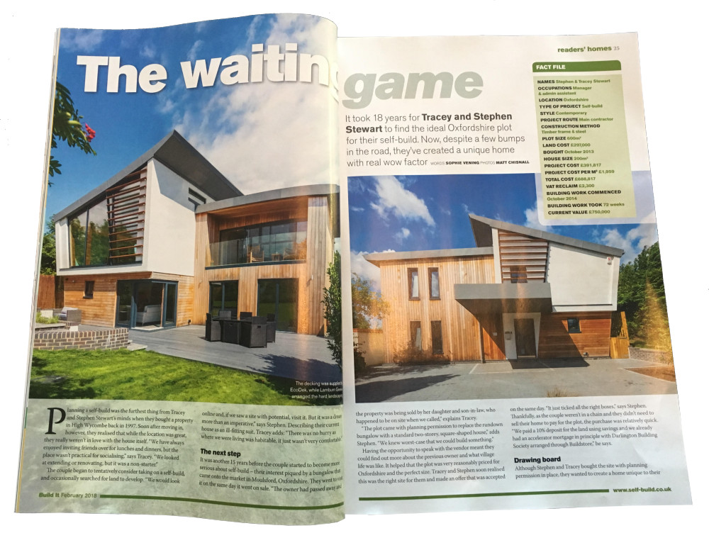Readers' Home article in February 2018 edition of Build It Magazine