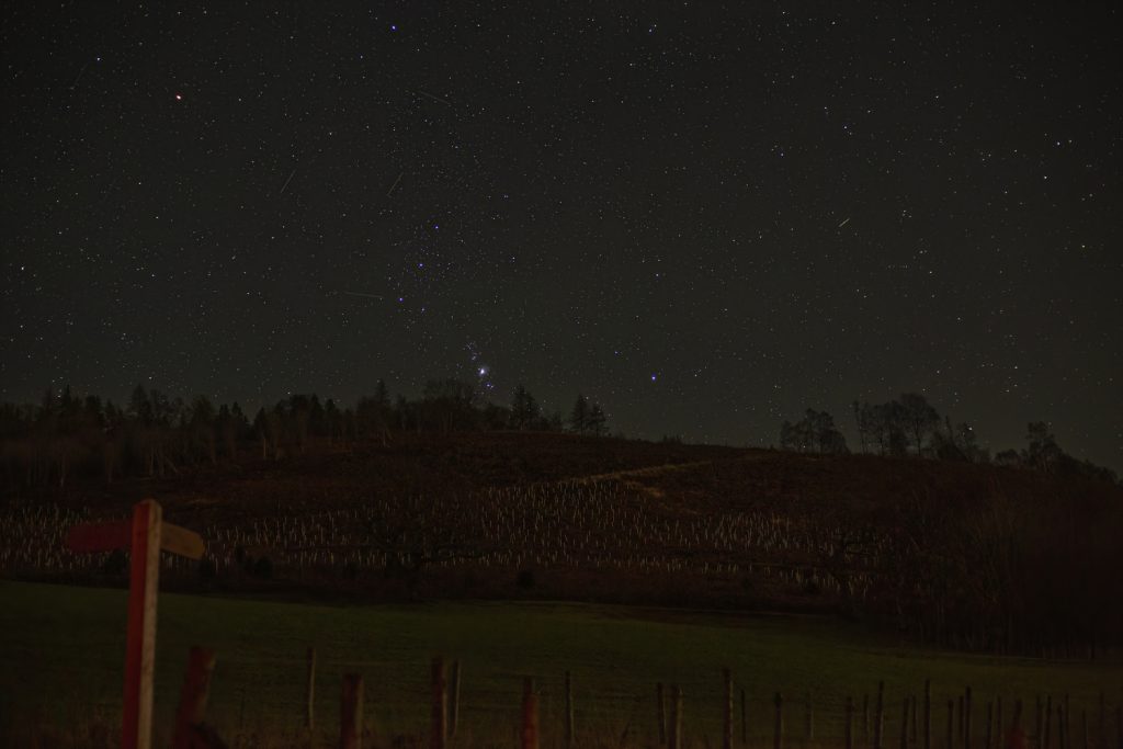 Orion rising over Rievaulx Moor in the North York Moors National Park